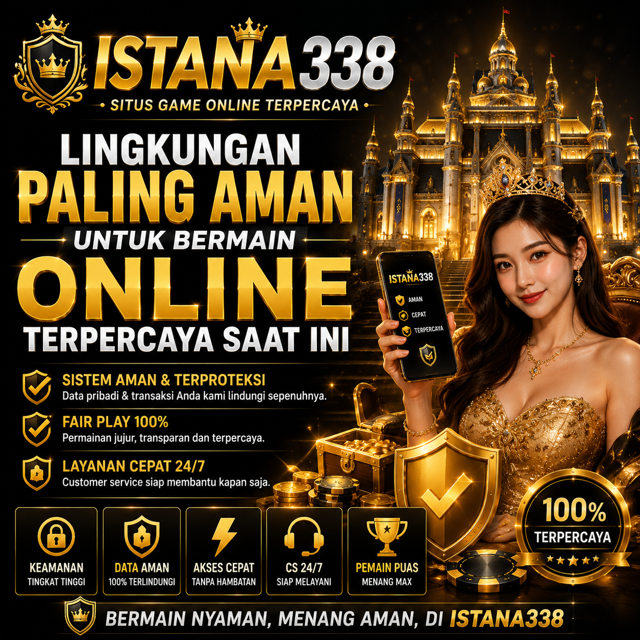 ISTANA338 ! Lingkungan Paling Aman Untuk Bermain Online Terpercaya Saat Ini